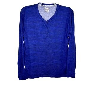 Muk Luks Blue Long Sleeve Tee